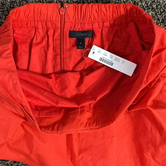 J.CREW Women's Sleeveless Top Size 6 Bright Orange 100% Cotton - Picture 3 of 4